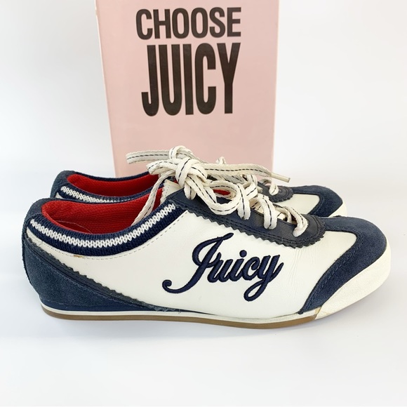 Rare Retro Style Juicy Couture Etsy Sneakers Nappa and Suede Leather Sz 7 - Picture 5 of 14
